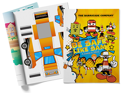 Activity book cover and spread